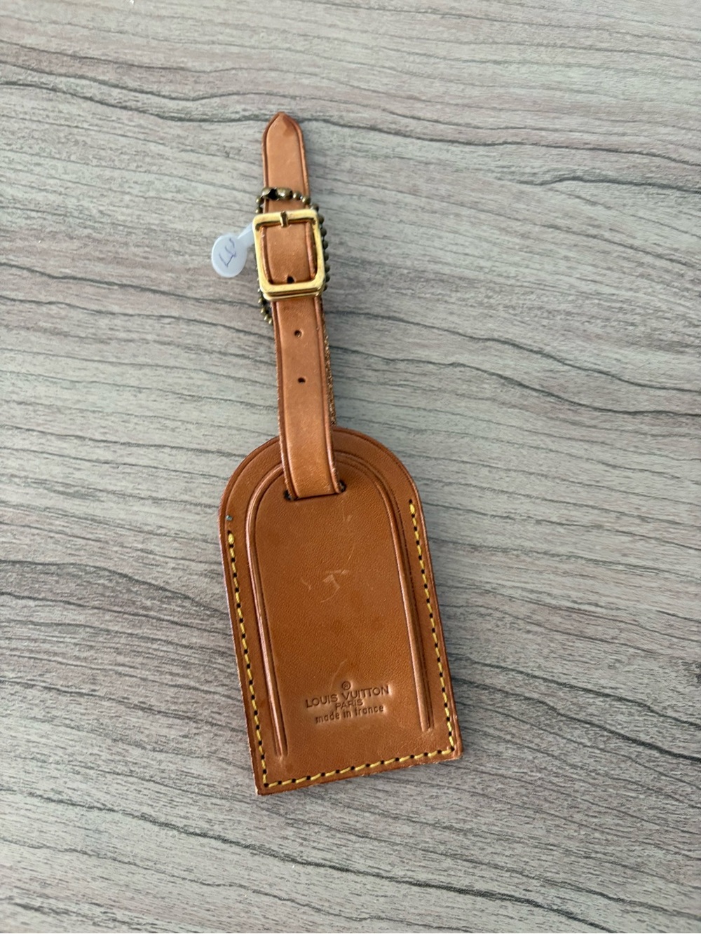 Louis Vuitton Brown Leather Luggage Tag